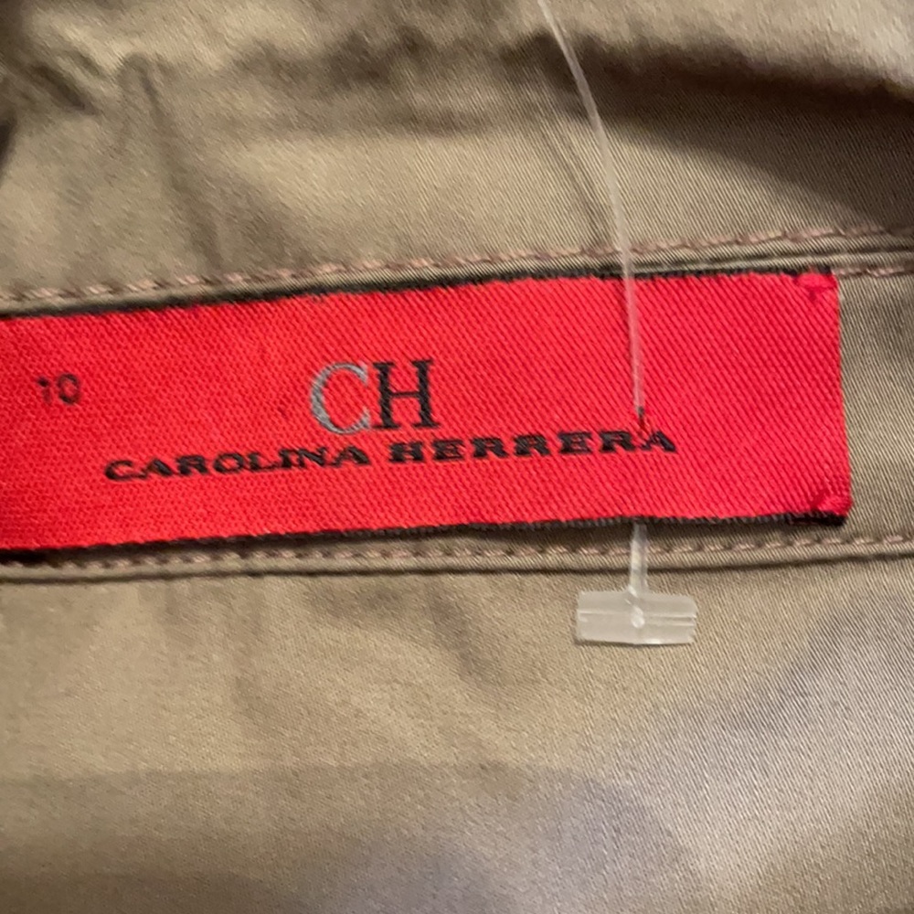 Carolina Herrera Tan Sleeveless Trench Dress - Picture 9 of 16